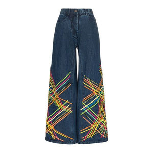 Pantalones Vaqueros de Moda, Color y Diseño Personalizados, Logotipo Bordado, Pantalones Vaqueros para Mujer con Pedrería, Jeans Lavados para Dama - Product Image 2