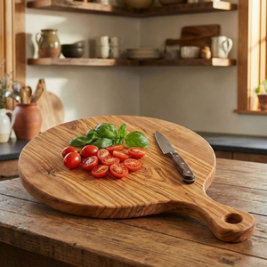 Tabla de cortar rectangular de madera marrón de veta final, tipo bloque de carnicero, duradera - Product Image 3