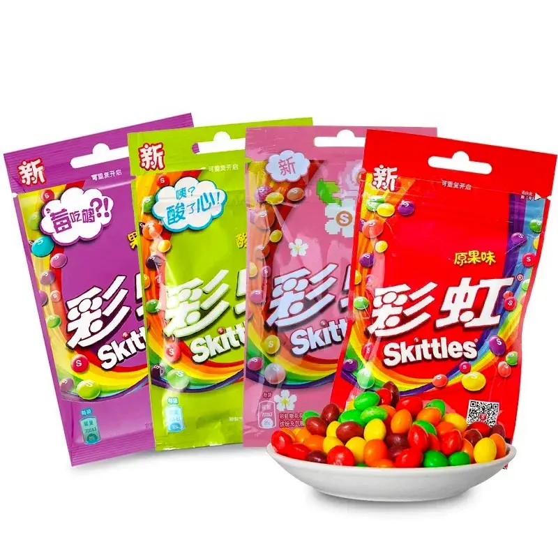 Профессиональная оптовая продажа 45 г экзотические закуски многоцветные смешанные фруктовые конфеты