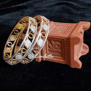 American Diamond 10K <b>Solid</b> <b>Gold</b> <b>Bangles</b> 2*6 for Wedding Engagement Gift - Product Image 1