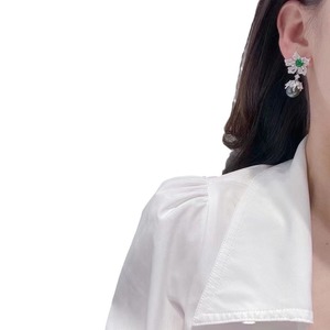 Boucles d'oreilles pendantes en perles naturelles de luxe, argent pur S925, 10-9 mm, rondes, forme de coquille de conque propre - Product Image 5