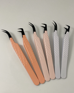 Professional Hand Test Eyelash Extension Tweezers <b>Set</b> Anti Slip Perfect Grip Smooth Tips Stainless Steel Anti-Magnetic Tweezers - Product Image 6