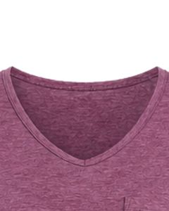 เสื้อยืดคอกว้างสีม่วงแบบสั่งทำพิเศษสำหรับผู้หญิง แขนสั้น ผ้าคอตตอนผสม เนื้อนุ่ม น้ำหนักเบา มีกระเป๋าเสื้อ ใส่สบาย เหมาะกับฤดูร้อน แฟชั่นทันสมัย - Product Image 2