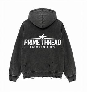 Sudadera con capucha para hombre personalizada, estilo Stone Washed, unisex, de moda para exteriores, con logotipo y diseño OEM, con pedrería, superventas - Product Image 5
