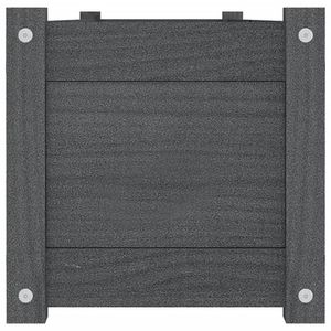 Grand ensemble de jardinières surélevées en pin massif gris durable, lot de 2, fournitures de jardin - Product Image 6