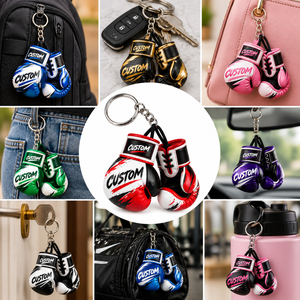 Porte-clés de boxe personnalisé, mini-gant de boxe, cadeau sportif pour la gym et le fitness, accessoire promotionnel, porte-clés personnalisé - Product Image 6