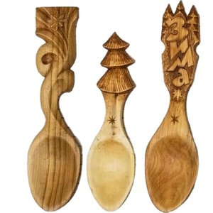 CARVING <b>WOODEN</b> <b>SPOON</b> CARVING Custom Logo Natural Wood Cooking Utensil Acacia Wood Solid <b>Spoon</b> for Cooking - Product Image 1