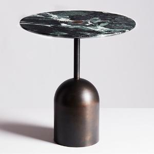 Table d'appoint ronde en métal au design vintage, table basse de qualité antique, taille personnalisée, en aluminium et laiton - Product Image 6