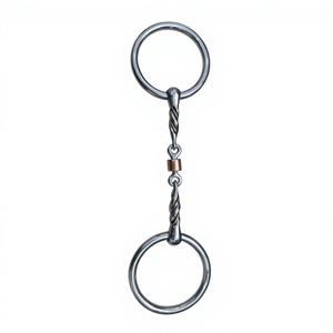 ENGLISH RIDING LOOSE RING WITH COPPER HEAD HEAVY <b>WEIGHT</b> O RING BITS WITH STAR ROLLER - Product Image 6