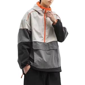 Chaqueta Cortavientos Informal Transpirable Personalizada para Hombre, Talla Grande, Impermeable, Cortavientos, con Cierre de Cremallera para Correr - Product Image 5