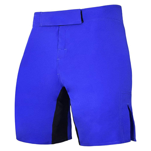 Shorts de combat MMA de haute qualité, couleur bleue, en polyester à séchage rapide, pour hommes adultes, shorts de kickboxing MMA avec ceinture à velcro - Product Image 1