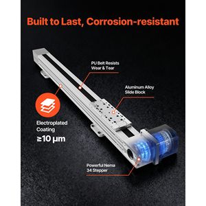 Actuador de movimiento lineal con motor paso a paso en miniatura, con transmisión por correa, Nema34, carrera de 600 mm, alta velocidad - Product Image 3