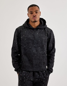 Sudadera con capucha de alta calidad, de tejido grueso, con lavado ácido, 100% algodón French Terry, impresión DTG y lavado Monkey Wash, con cremallera y pedrería. - Product Image 4