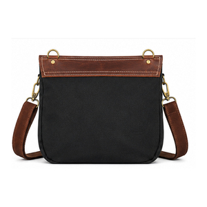 Bolso bandolera minimalista de cuero de alta calidad con herrajes de latón para uso en exteriores, caza y caza con halcones. - Product Image 3