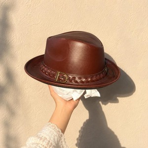 Handcrafted Genuine Leather Cowboy <b>Hat</b> Classic <b>Western</b> Outback Ranch Private Label OEM ODM Bulk Supply Saleh Enterprises Unisex - Product Image 5