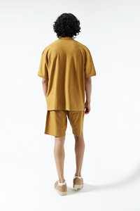 Camiseta polo informal de manga corta con cremallera y bloques de color para hombre, 100% algodón, corte holgado, personalizada con estampado. - Product Image 6