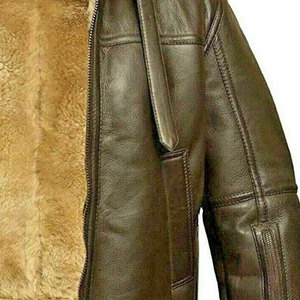 Classic Winter Real Leather Shearling <b>Fur</b> <b>Jacket</b>/Real Green Sheepskin Winter <b>Jacket</b> Latest Sheepskin <b>Fur</b> <b>Jacket</b> for Men - Product Image 6