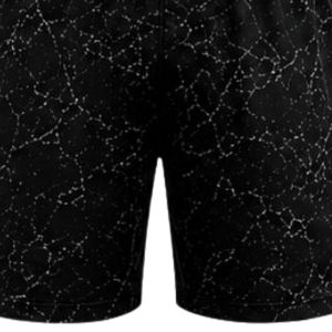 Shorts d'entraînement athlétiques imprimé marbre noir avec taille élastique, respirants, légers, pour le sport, la gym et la performance physique - Product Image 6