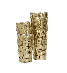 Set Of 2 Different Size Vase Fabulous Design Aluminium Vase Customized Size And Shape Flower Pot For Wedding Use - Product Image 1