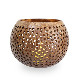 Custom design natural coconut shell candle <b>holder</b> artisanal <b>tealight</b> <b>holders</b> factory price - Product Image 3