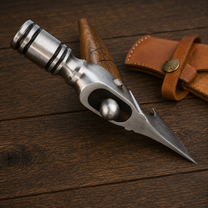 Custom Handmade Viking <b>Axe</b> Carbon Steel Bearded <b>Axe</b> <b>Wooden</b> Handle Outdoor Camping Bushcraft Hatchet with Leather Sheath OEM ODM - Product Image 3