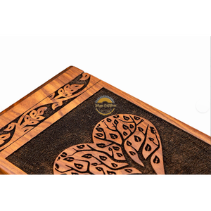 AYAANS Rosewood wooden Hand Carved Wooden Hot Selling cremation Urn Box for Adult Ashes Wholesale Cremation Urns (6X6X11)IN - Product Image 3