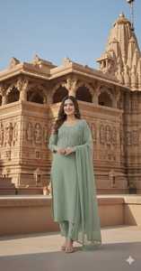 Purple Rayon Embroidered Indian Pakistani Salwar Kameez <b>Kurta</b> Set <b>Women</b> Ethnic Dress Wedding Party Wear <b>for</b> <b>Women</b> Fancy Fit - Product Image 3