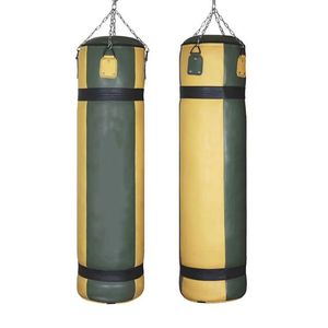 Sac de frappe professionnel noir à rayures courbes, lourd et robuste, avec construction renforcée pour l'entraînement de boxe et de fitness - Product Image 5