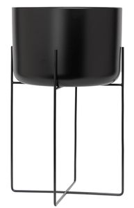 Support de plante en métal noir de luxe, pot de fleurs moderne d'intérieur avec support en fer haut, porte-plante décoratif pour la maison, le bureau, le salon - Product Image 2
