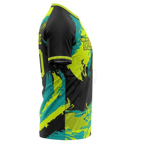T-shirt de sport en coton 100% personnalisé avec logo imprimé pour hommes, vêtements de sport respirants de haute qualité, écologiques, pour activités d'équipe - Product Image 3