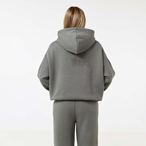 Latest Design Cotton Tracksuits High Quality 2-Piece <b>Set</b> Adult Women's Winter Track Suits Solid Pattern Ladies Tracksuits - Product Image 4