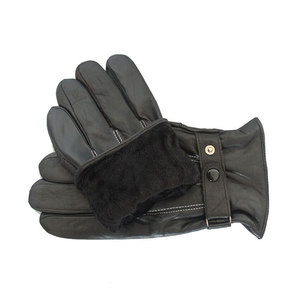 Guantes de cuero para bicicleta de invierno, térmicos hasta la muñeca, para deportes, fiestas, uso diario al aire libre - Product Image 2