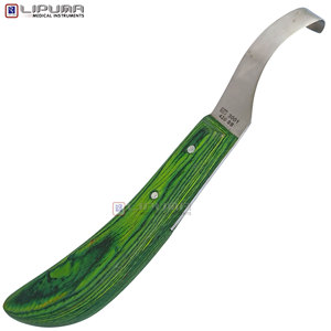 Couteau à sabots LIPUMA avec manche en bois, lame tranchante en acier inoxydable, pour droitiers et gauchers, instrument vétérinaire pour équilibre des sabots de bétail - Product Image 3