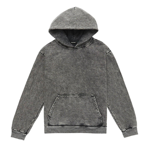 เสื้อฮู้ดดี้โอเวอร์ไซส์ผู้ชาย สไตล์สตรีทแวร์ ล้างสีแบบแอซิด ผ้าหนา ทรงวินเทจ ฟอกสี ทรงโอเวอร์ไซส์ แบรนด์สั่งทำ - Product Image 3