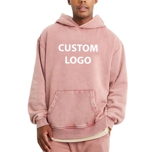 Sweats à capuche sur mesure pour hommes Sweat à capuche vierge en coton 100% délavé et uni Streetwear Sweat-shirt surdimensionné et lourd avec logo personnalisé - Product Image 1