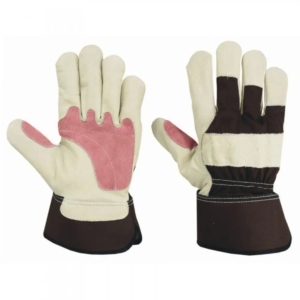 Gants de sécurité en cuir de vachette naturel, renforcés, pour la protection des mains dans le secteur industriel et la construction, avec paume en cuir de travail. - Product Image 2