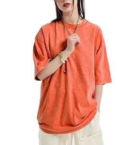 เสื้อยืดเอซิดวอชคุณภาพดี สไตล์ฮิปฮอป โลโก้สั่งทำได้ ทรงโอเวอร์ไซส์ - Product Image 1