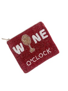 Monedero de cuentas TIMELESS CRAFT Wine O'Clock, cartera de lujo hecha a mano con cremallera, accesorio glamuroso para fiestas, elegante temática de cóctel - Product Image 4