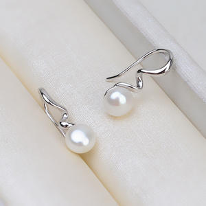 Handmade S925 Silver S-Shaped Lightning Ring <b>Earring</b> Pendant Set Women's New 1825 Pearl Empty <b>Holder</b> DIY Accessories - Product Image 3