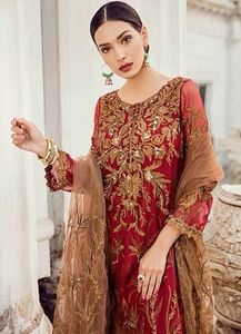 Vestido Pakistaní de Diseño Personalizado, Ropa de Fiesta y para Exteriores, Transpirable, Venta al por Mayor, Vestido Étnico Informal para Mujer, 3 Piezas, Sin Coser - Product Image 2