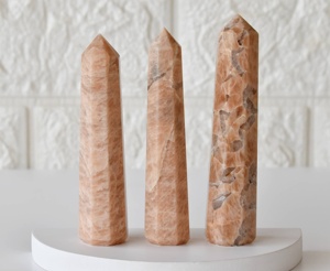 Wholesale Premium Moonstone Obelisk /Tower <b>Crystal</b> <b>Cluster</b> Gemstone Wholesale Healing Tower Point - Product Image 1