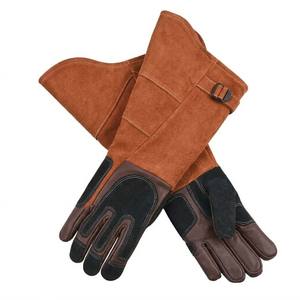 Guantes de Cuero Industriales para Soldadura MIG, Resistentes al Calor y al Fuego, con Puño Largo, Guantes de Protección de Seguridad, Estilo Europeo - Product Image 1