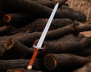 Espada Vikinga Hecha a Mano de Ragnar Lothbrok, Espada Medieval del Rey Ragnar con Funda, Regalo de Aniversario para <span class=keywords><strong>Novio</strong></span> - Product Image 1