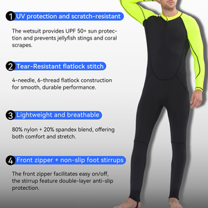 Mens Diving Suit Adjustable Collar Design Neoprene Scuba <b>Wetsuit</b> For Perfect Fit Quick Dry Fabric Water Sports - Product Image 4