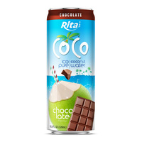 320Ml Can Rita Coco 100% Pure Kokoswater Chocoladesmaak Vietnam Import Oem Odm Huismerk Fruitgroentesap