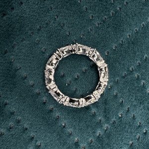 Anillo de compromiso y eternidad con diamante talla pera, oro macizo de 14K, engaste de puntas, lujo minimalista, para aniversario de bodas, certificado IGI - Product Image 4