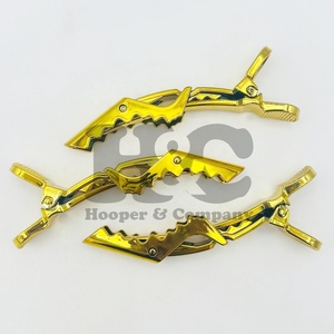 Nouvelle conception, peigne doré, pinces crocodiles en plastique pour extensions de cheveux, maintien solide, durable, design à double charnière, couleur et logo personnalisés - Product Image 6