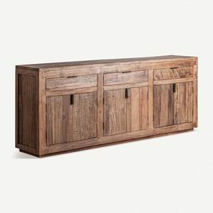 Modern Luxury Nordic Solid Wood <b>Sideboard</b> Fluted Doors 224 cm <b>sideboard</b> made of recycled solid wood Dining <b>Storage</b> Cabinet - Product Image 1