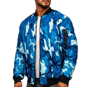 Hot Sale Stand Collar Bomber Jacket for <b>Men</b> Lightweight Long Sleeve Zipper up Warm Winter Casual Wear Front Logo - Product Image 4