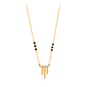 Elegant Women's Classic Rose Gold Plated 14K Yellow Gold Black Beaded <b>Long</b> <b>Necklace</b> Floral Drop Pendant Lab Grown Cut Diamonds - Product Image 2